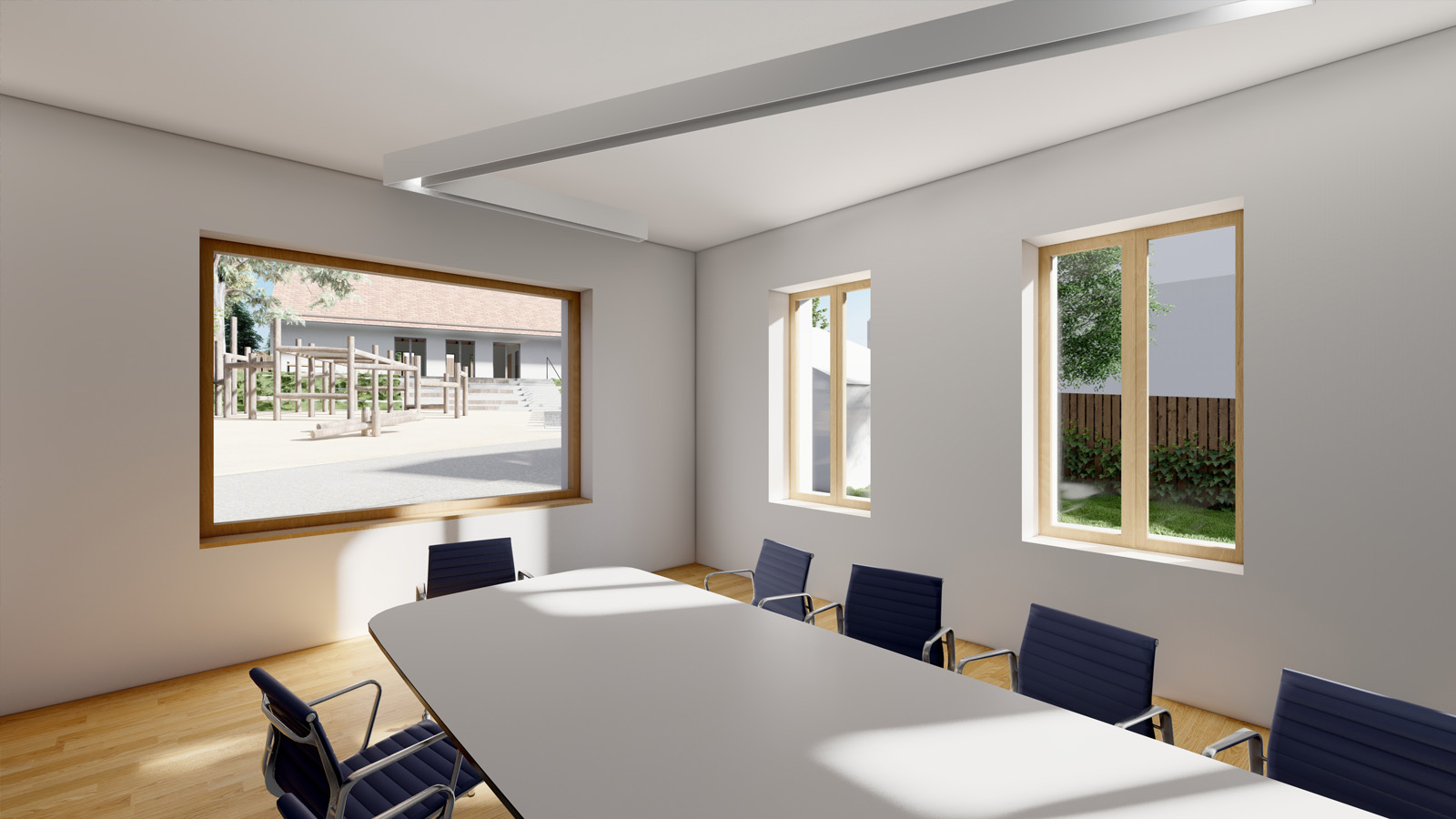 (10, 6, 'Interier_02.jpg', 'Kulturní dům', 'Zadáním soutěže bylo vytvoření nového centra vesnice s budovami kulturního/obecního domu a altánu. Současná poloha Obecního domu, tvar pozemku a jeho ohraničení komunikacemi nebylo ideální pro vytvoření nové návsi a zajištění dostatečného funkčního propojení. Proto se v návrhu uvažuje o rozdělení programu Obecního domu na program úřední (Obecní úřad) a společenský (hospoda se sálem) a umístit je do dvou samostatných budov. Obecní úřad je ponechán v budově bývalé Obecní školy. Hospoda se sálem je přesunuta do novostavby v severní části návsi, do místa, kde stával nyní již zdemolovaný historický statek. Budovy spolu komunikují a vzniká tak mezi nimi jasně definovaný prostor návsi jako společenského, kulturního a volnočasového centra obce. Přesunutím hospody a sálu dále od rušné silnice dodává společenskému životu obce doslova nový dech a zaručuje mnohem reprezentativnější prostředí. Vydlážděné okolí objektu nabízí dostatek prostoru pro konání společenských a kulturních akcí všeho druhu. V případě potřeby se mohou hospoda, sál a vydlážděný předprostor spojit v jeden fluidní funkční celek. Objekt Obecního úřadu očišťujeme od přístaveb. Tím získáváme nový průchod kolem východní fasády a přístup na náves přímo od autobusové zastávky. Architektura samotného společenského domu je jednoduchá navazující na archetyp venkovských domů. Tradiční dům se sedlovou střechou se nijak nesnaží na sebe upoutat pozornost. Pouze čtvercové okno, které jakoby procházelo skrze celý dům dává na sebe upozornit, že se jedná o současnou architekturu. Zbylý historický objekt je očištěn od přístaveb, tak aby vynikla estetika eklektického domu.', 'AS', 'Helena Sosnová, Anna Schneiderová', 'Stránecká Zhoř', '2023', 'Architektonická soutěž', None)